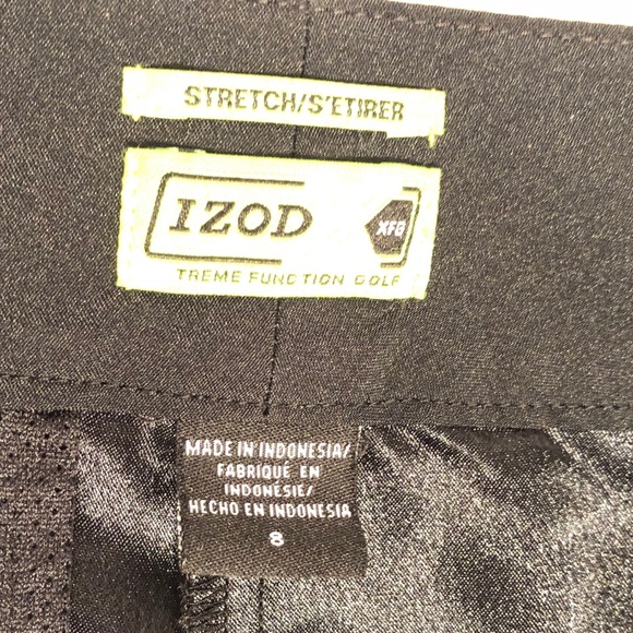 Izod Black Golf Capri / Long Shorts - Picture 4 of 7